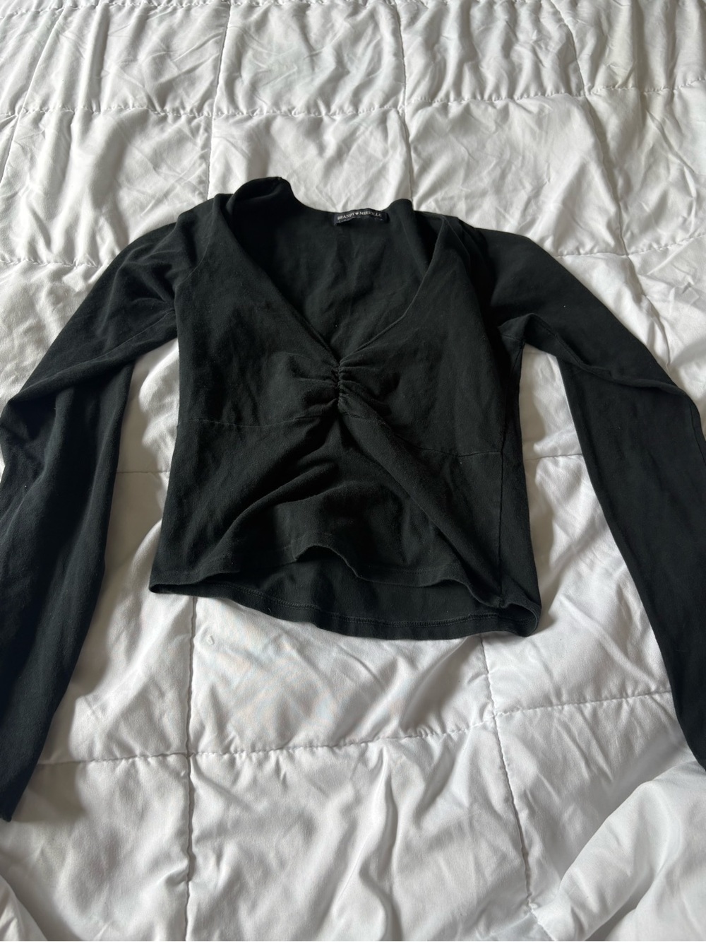 Brandy Melville Black Long-Sleeve Top